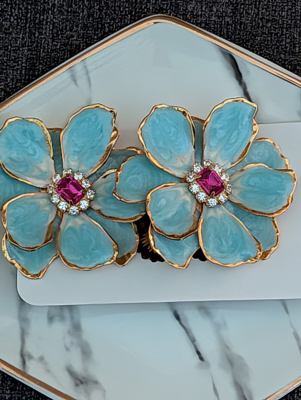 Anthropologie The Pink Reef Earrings *NWT * Gorgeous  *Sold Out At Anthro - Picture 2 of 3